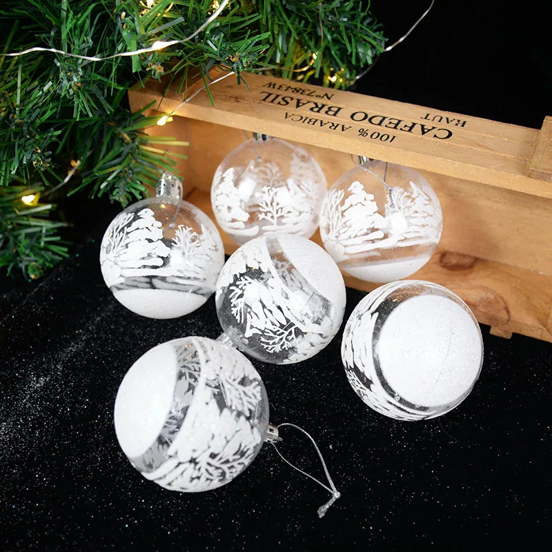 Transparent baubles for Navidad celebrations