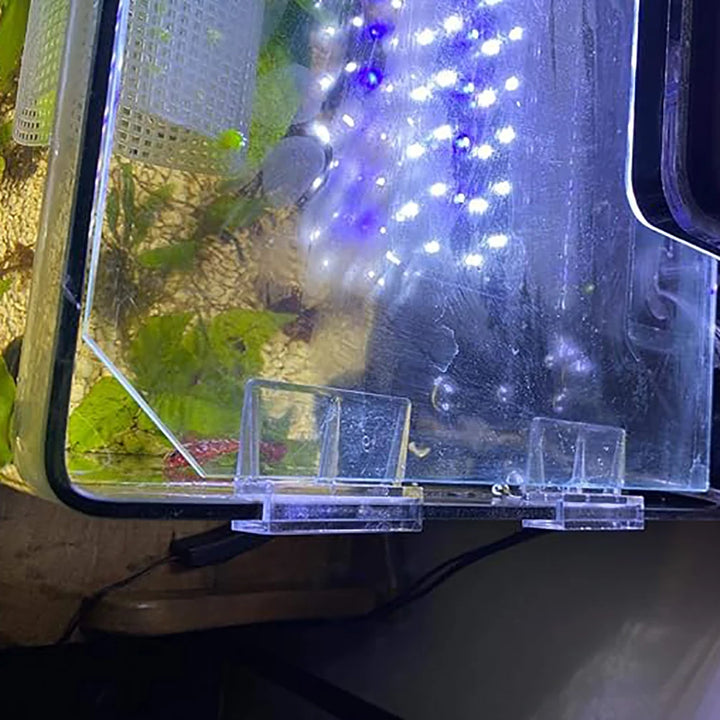 Transparent fish tank cover support