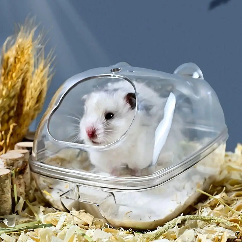 Transparent hamster toilet cage