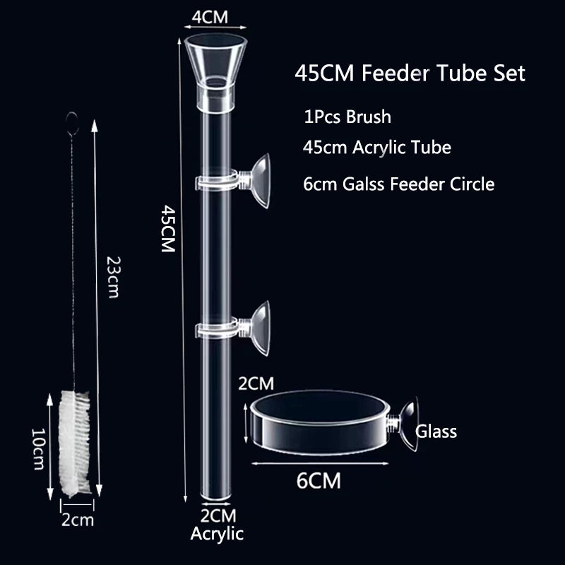 Transparent shrimp feeding dish for aquariums.