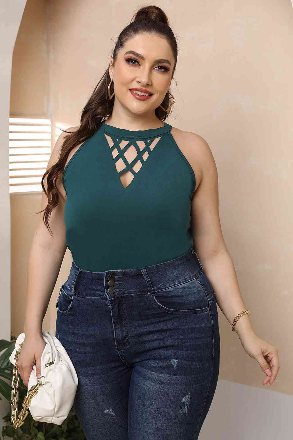 Trendy Plus Size Cutout Dress
