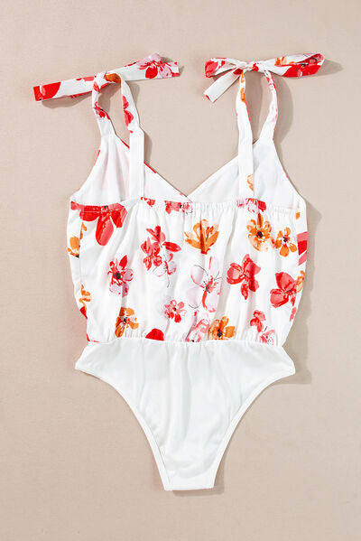 Trendy Printed Surplice Bodysuit