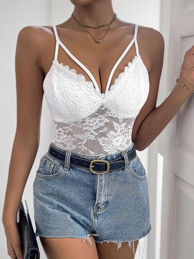 Trendy Spaghetti Strap Bodysuit