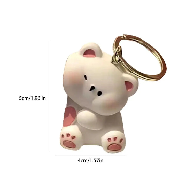 Trendy bear charm key holder