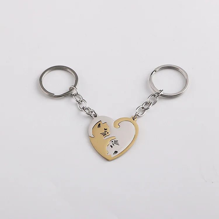 Trendy couple’s keyring gift