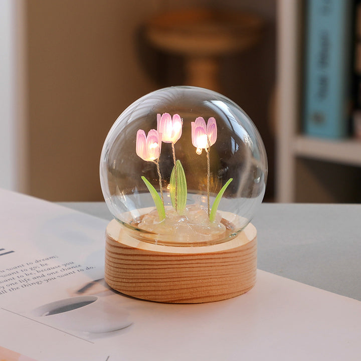 Tulip flower lamp bedroom decoration