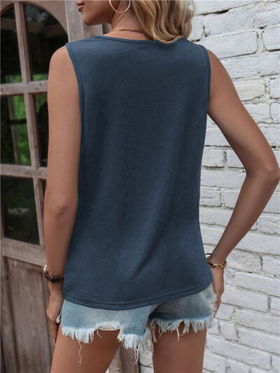 Twisted Round Neck Tank