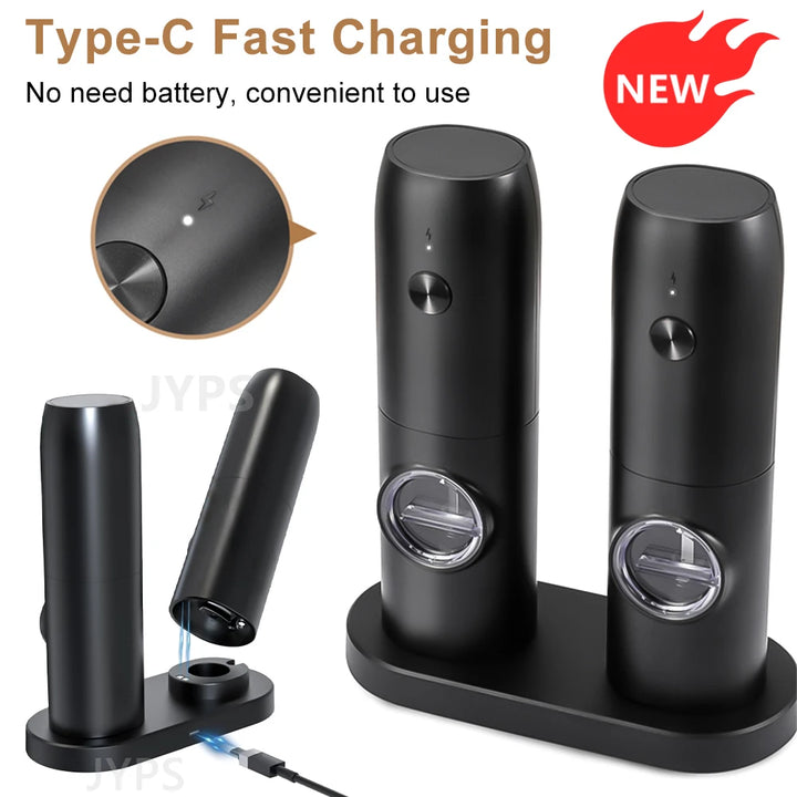 Type-C Fast Rechargeable Pepper Grinder Kitchen Tool