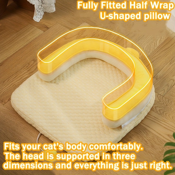 U-shaped cat pillow