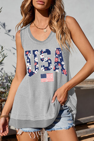 USA Scoop Neck Tank
