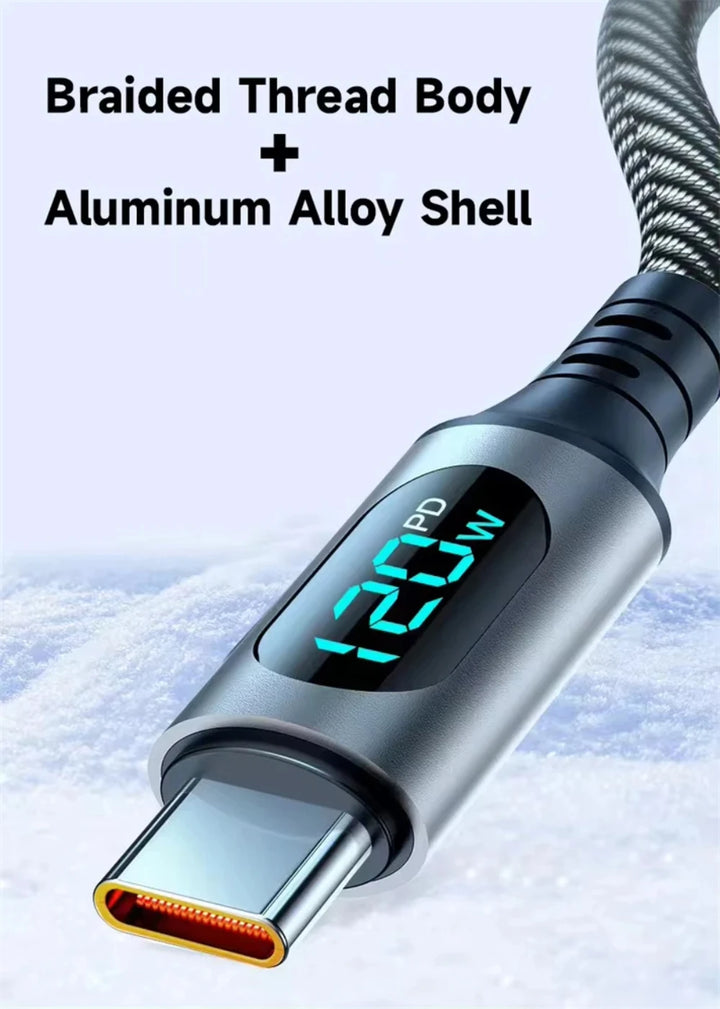 USB-A to USB-C Cable with LED Indicator – 100W

