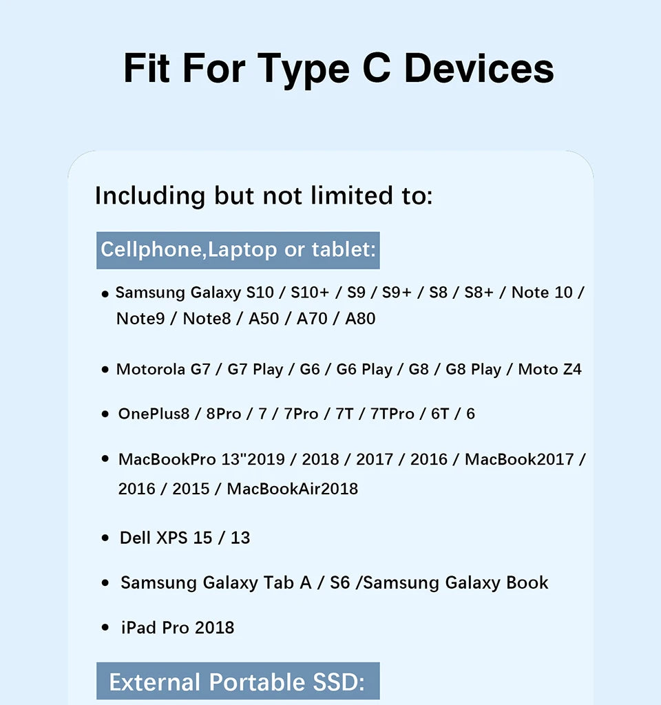 USB-A to USB-C Data Transfer Cable – 10Gbps

