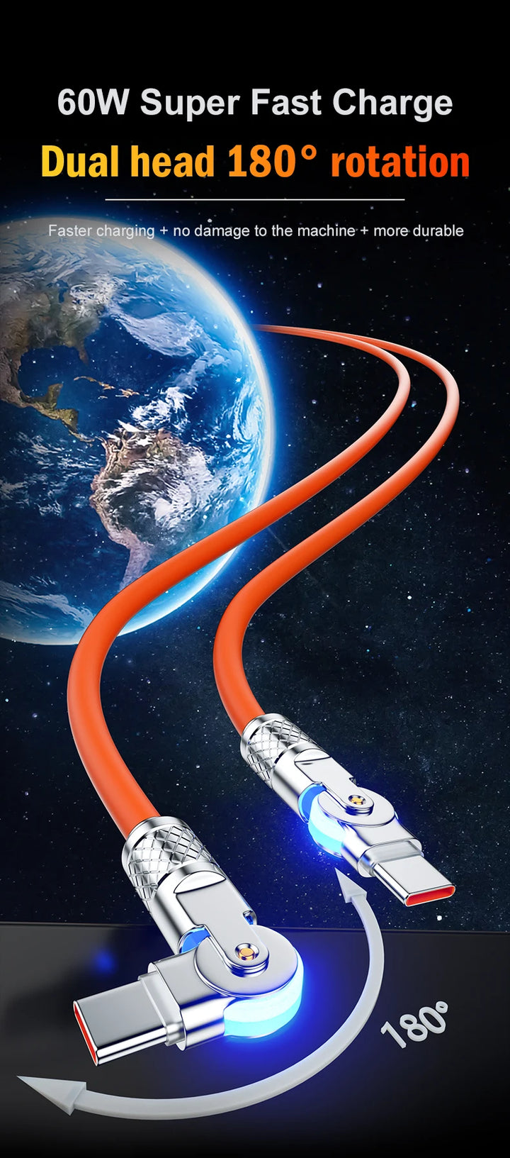 USB-C Elbow Cable for Samsung, Huawei, Laptops

