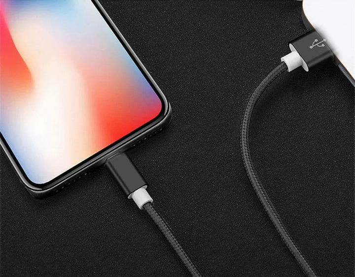 USB-C to Lightning Cable – 3A Quick Charging in black color 

