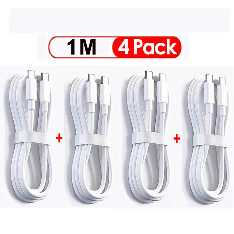 USB Type-C to USB-C Fast Charger Cable – 100W 4 pack 

