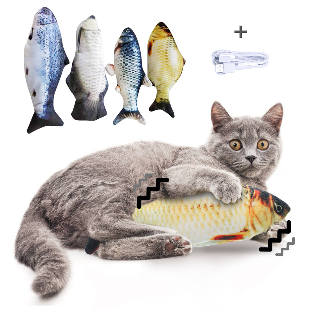 USB rechargeable cat fish toy