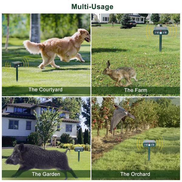 Ultrasonic repellent for garden animals