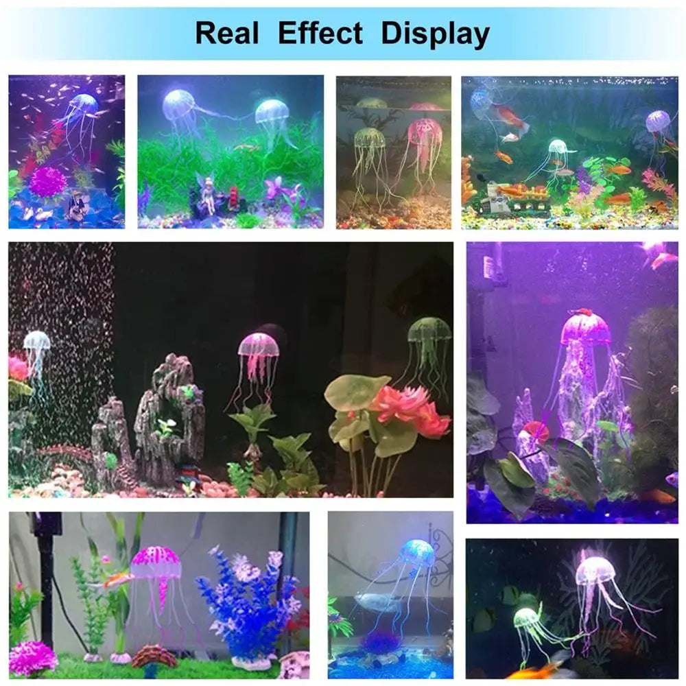 Underwater glowing jellyfish for aquariums