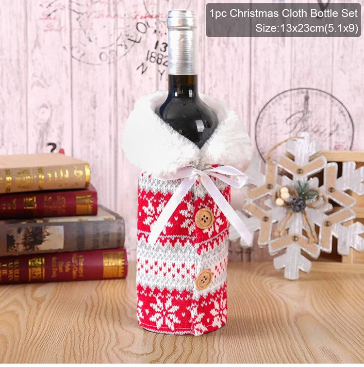 Unique Christmas wine bottle Cover