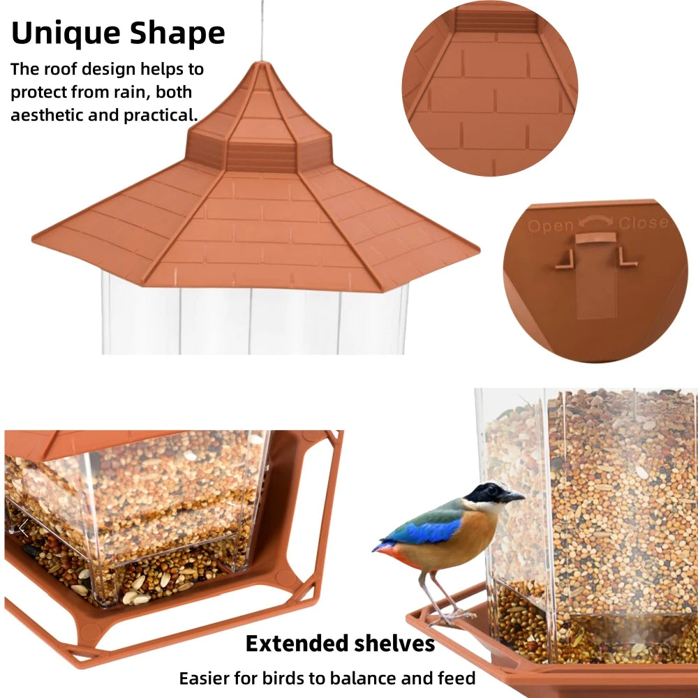 Unique Shape Multiple Hole Bird Feeder