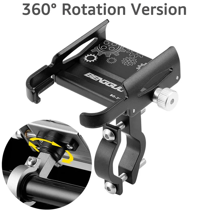 Universal Bicycle and Motorcycle Phone Holder in black color 

