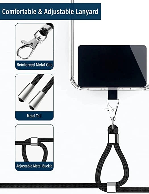 Universal Phone Lanyard with Metal Buckle – 150cm Length



