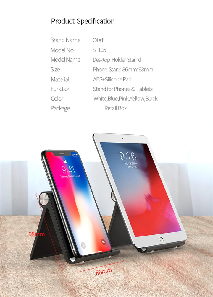 Universal stand for phones and tablets