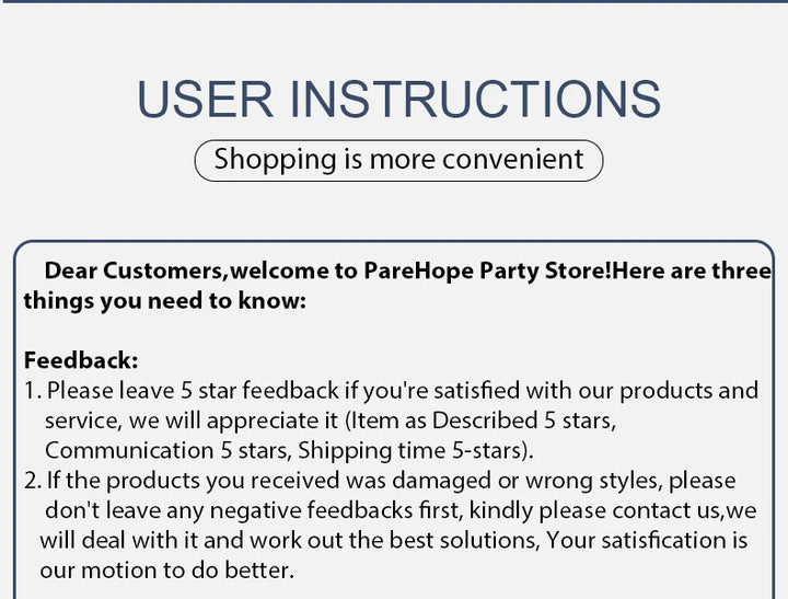 User Instructions Banner