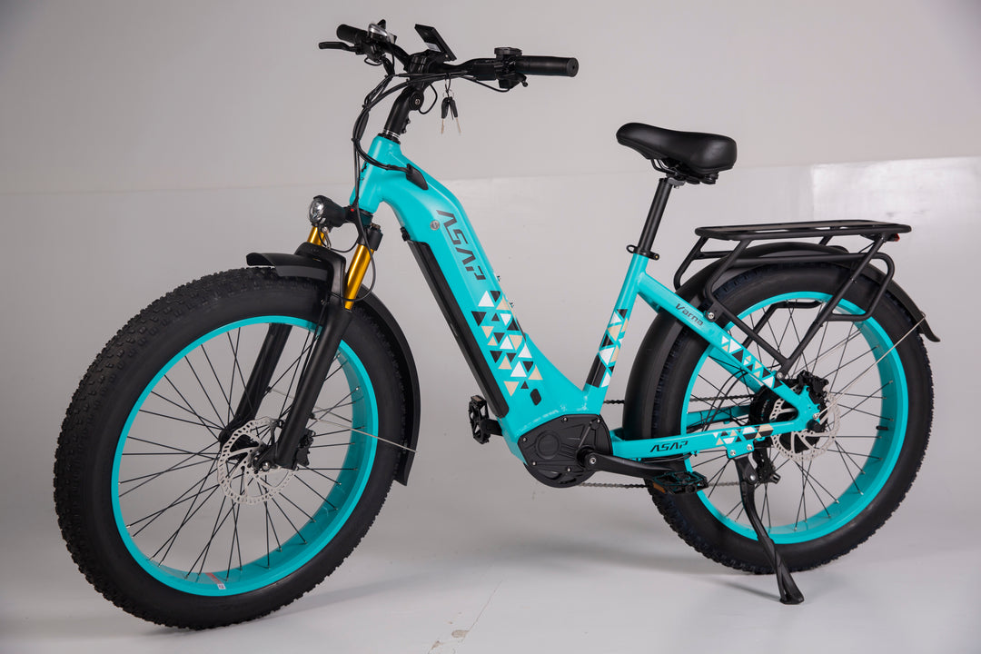 Adult Electric Bike (750W/45KM Range/ 42KMPH Top Speed) Sky Blue - Varna