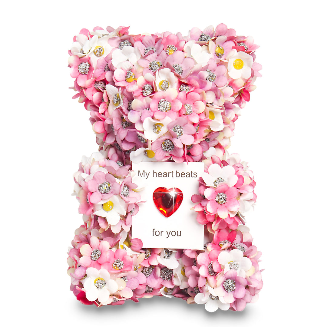 Valentine Rose Bear Handmade