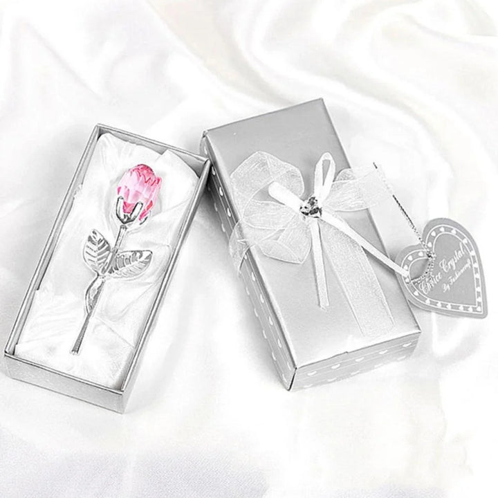 Valentine’s Day crystal rose keepsake