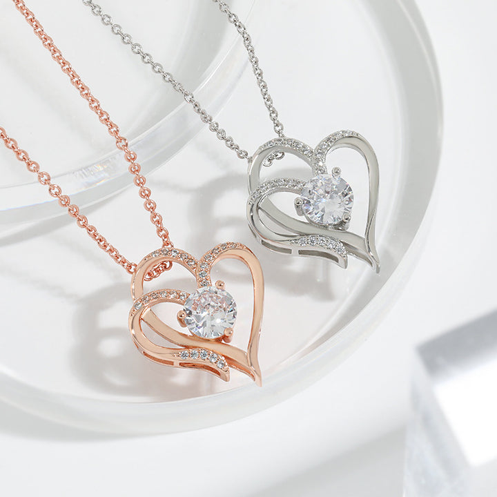 Valentine’s Day heart-shaped necklace women