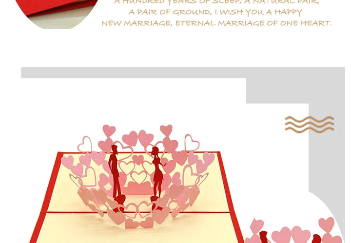 Valentine's Day pop-up love note