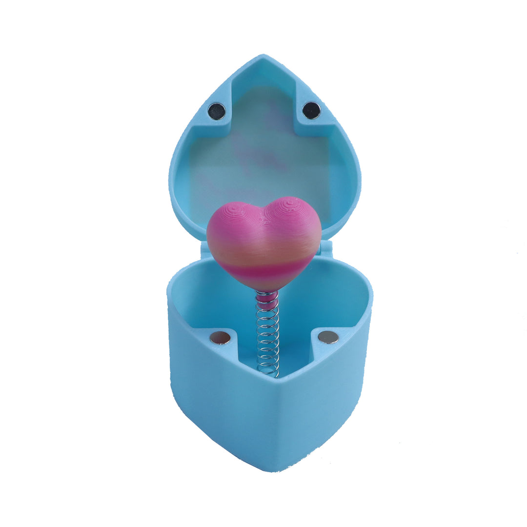 Valentine’s Day printed toy box in blue 