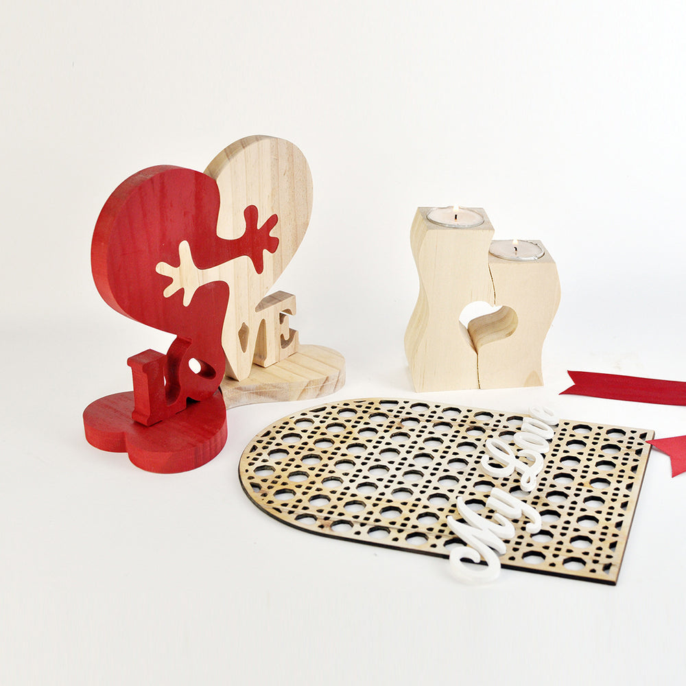 Valentine’s Day wooden heart gift