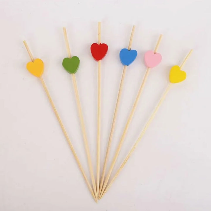 Valentine's party heart cocktail picks