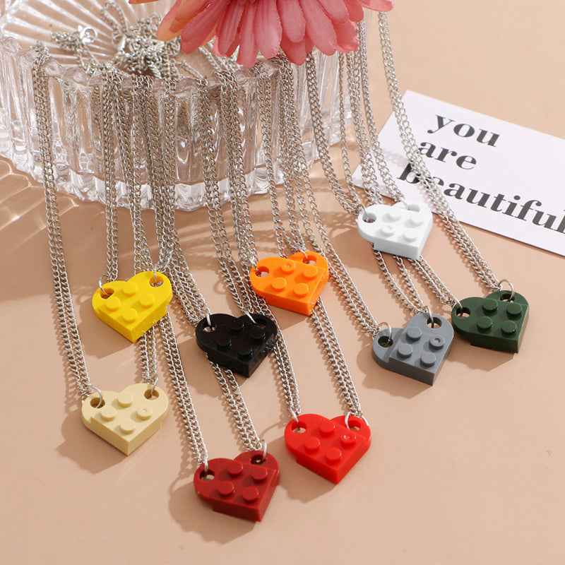Valentines Acrylic Heart Necklace