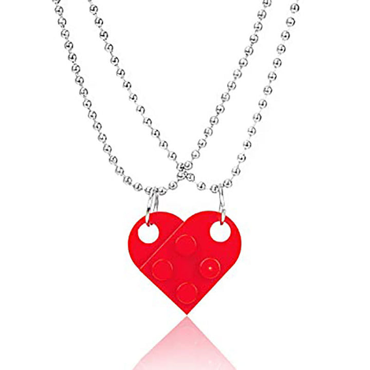 Valentines Heart Necklace Acrylic