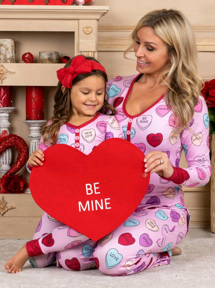 Valentines Love Print Pajamas