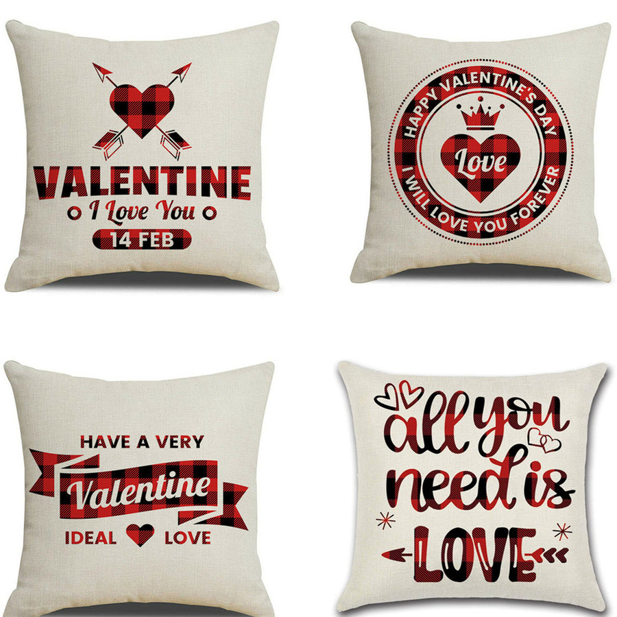 Valentines Red Pillowcase Cover