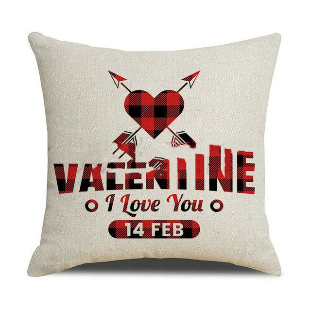 Valentines Romantic Pillowcase Cover