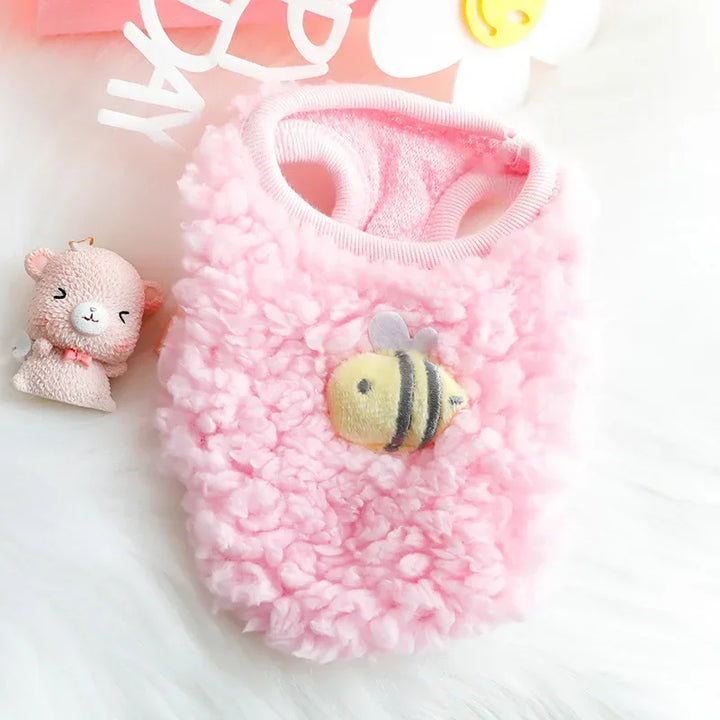 Velvet Bunny Sweater for Winter pink color 