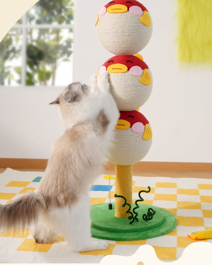 Vertical claw cat scratch toy