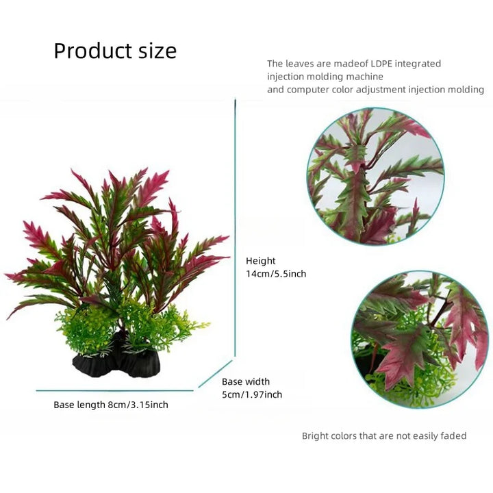 Vibrant artificial grass for aquariums.