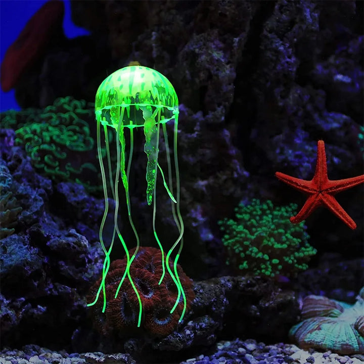 Vibrant glowing jellyfish for fish tank