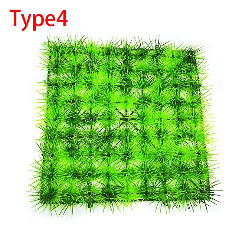 Vibrant green artificial lawn for aquariums