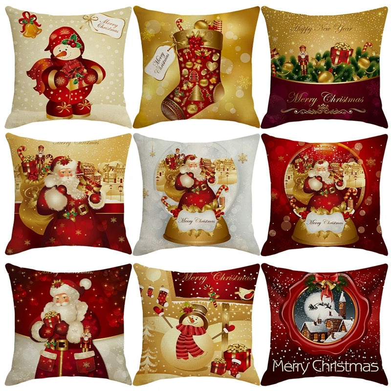 View of Merry Christmas Pillow Cover