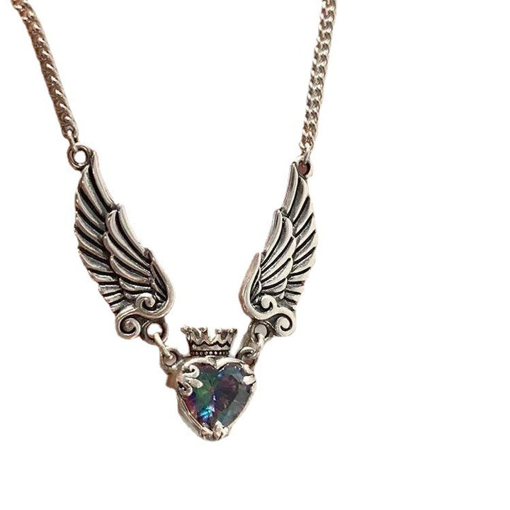 Vintage heart crown choker necklace