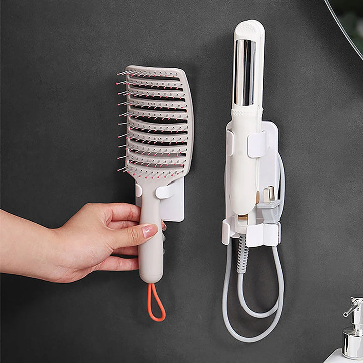 Wall-Mount Curling Iron and Straightener Rack
