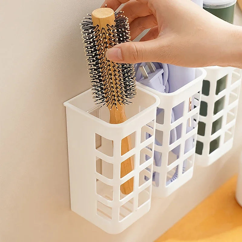 Wall-mounted brush storage rack